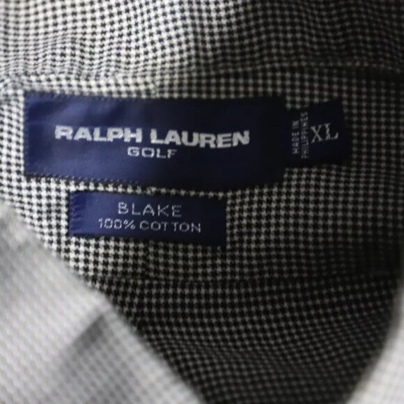 Ralph Lauren Golf Blake ButtonUp Shirt Men Gray Houndstooth Pony Logo Embroidery - Picture 6 of 10